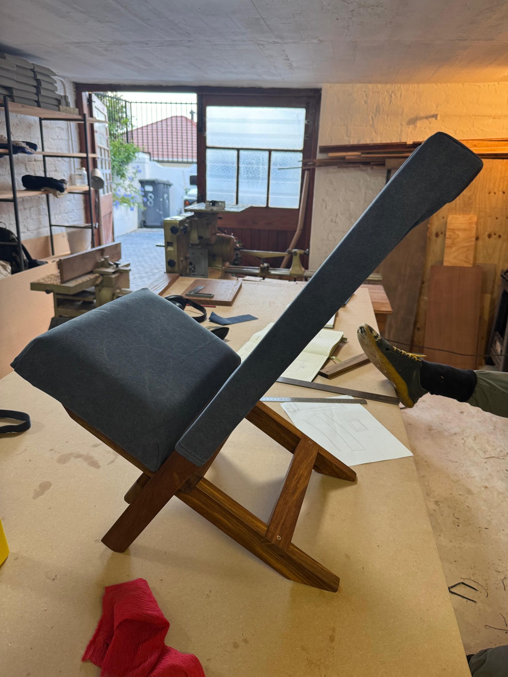 Kiaat chair in progress
